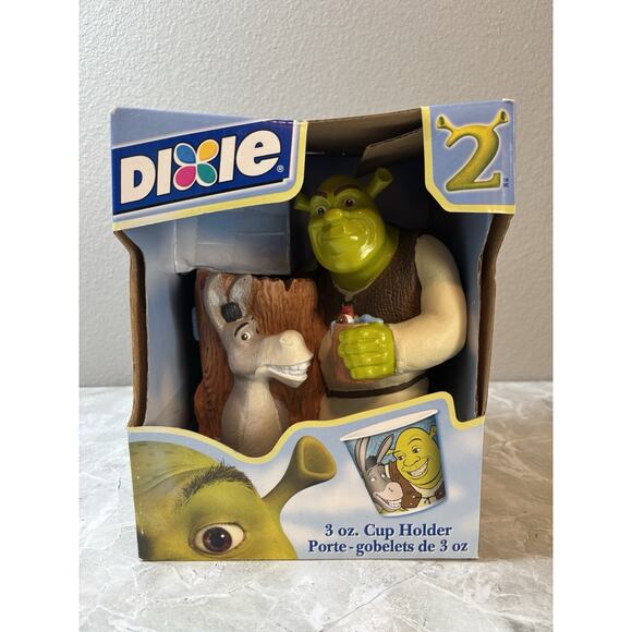 Shrek & Donkey Collectible DIXIE CUP Holder Dispenser 2004 DREAMWORKS Party New‎ - Picture 1 of 7
